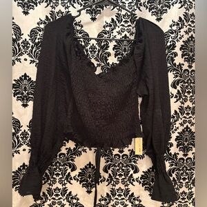 Elegant Black Women's crop top